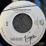 XTC MAKING PLANS FOR NIGEL WHITE LABEL PROMO MONO PICTURE SLEEVE VIRGIN VA 67009