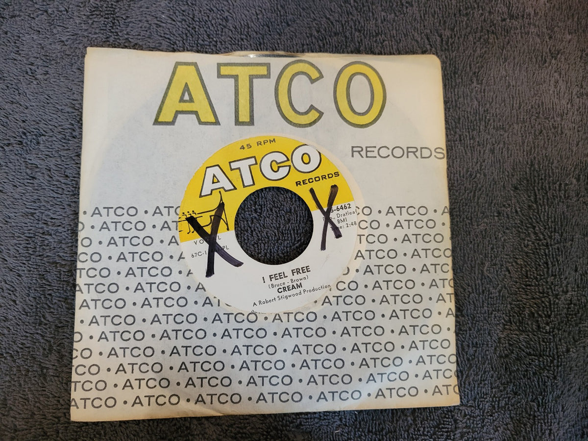 CREAM I FEEL FREE N.S.U. ERIC CLAPTON JACK BRUCE GINGER BAKER ATCO 45-6462