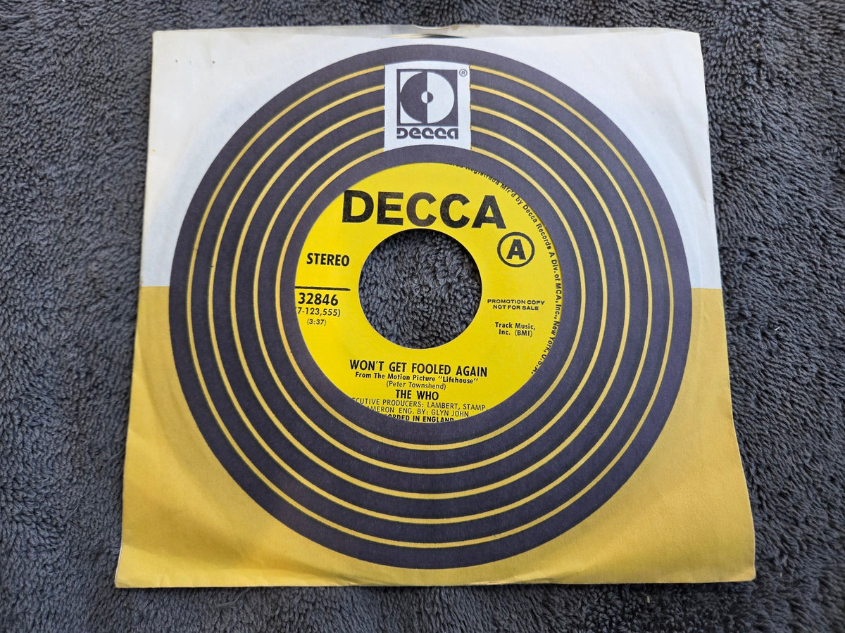 WHO WON'T GET FOOLED AGAIN PROMO I DON'T EVEN KNOW MYSELF DECCA 32846 WHO'S NEXT