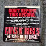 GUNS N ROSES WELCOME TO THE JUNGLE APPETITE FOR DESTRUCTION PROMO PICTURE SLEEVE