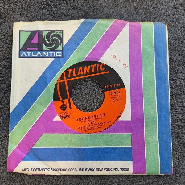 YES ROUNDABOUT PROMO YELLOW VINYL MONO ATLANTIC 45-2854