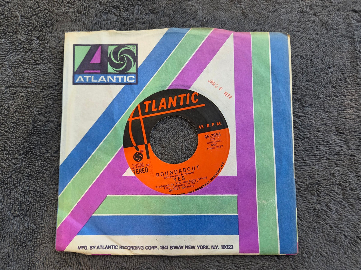 YES ROUNDABOUT PROMO YELLOW VINYL MONO ATLANTIC 45-2854