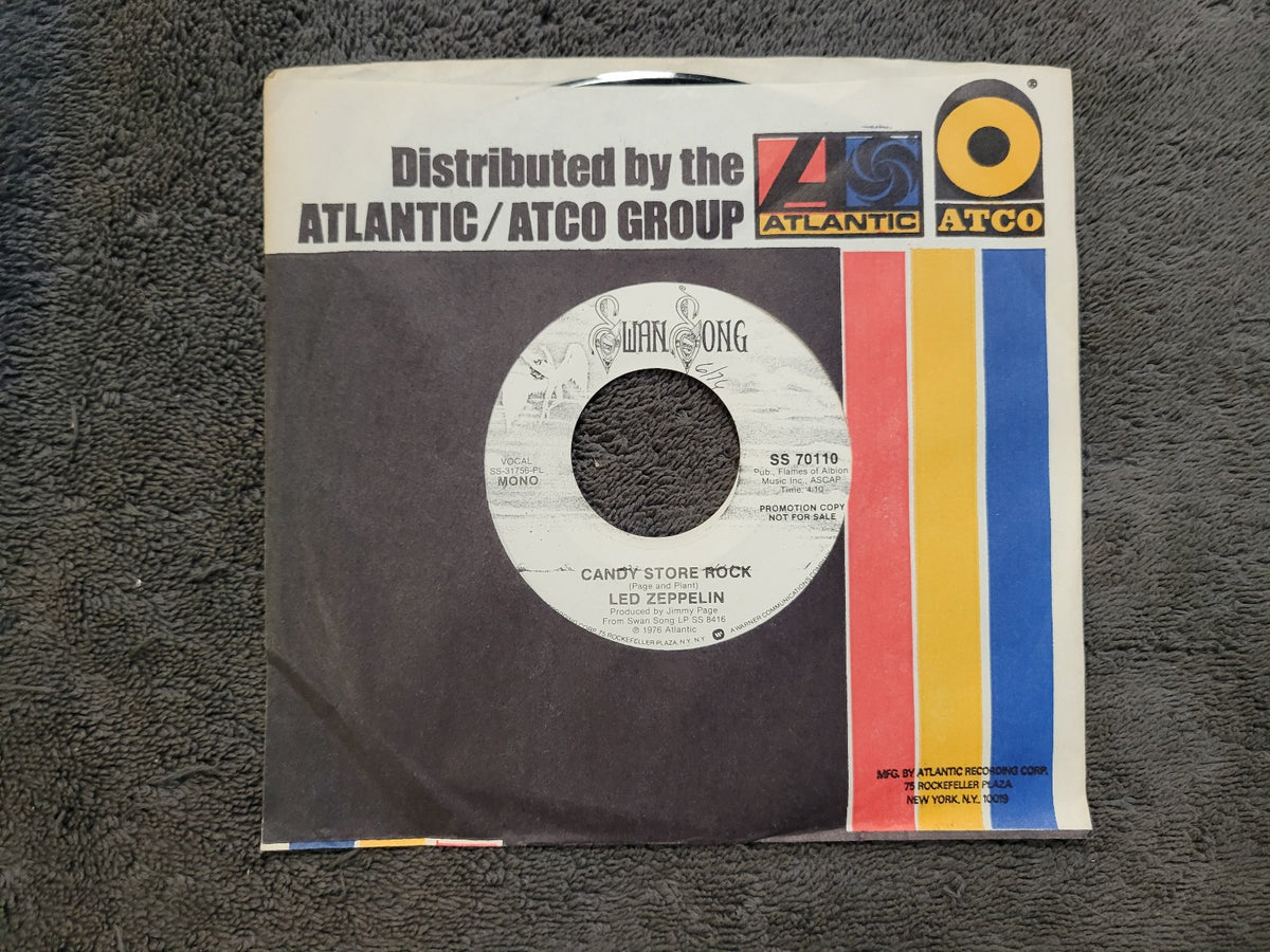 LED ZEPPELIN CANDY STORE ROCK WHITE LABEL PROMO MONO SS 70110 SWAN SONG