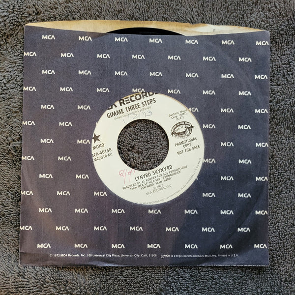 LYNYRD SKYNYRD GIMME THREE STEPS WHITE LABEL PROMO MONO WLP MCA-40158