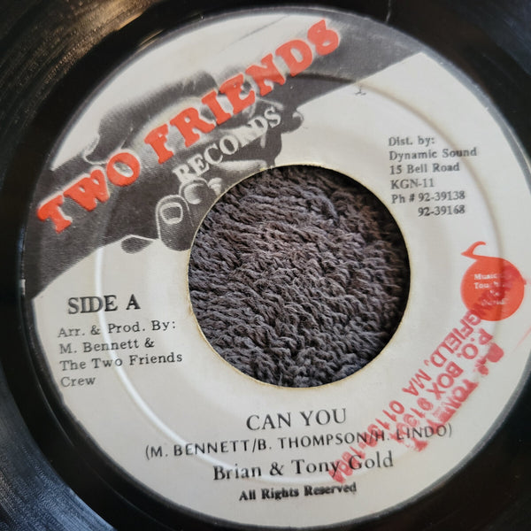 BRIAN & TONY GOLD CAN YOU TWO FRIENDS JAMAICA IMPORT