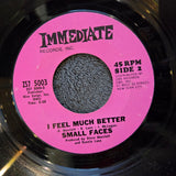 SMALL FACES TIN SOLDIER PINK FONT SLEEVE I FEEL MUCH BETTER IMMEDIATE ZS 5003
