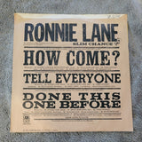RONNIE LANE HOW COME PICTURE SLEEVE SLIM CHANCE SMALL FACES COME?
