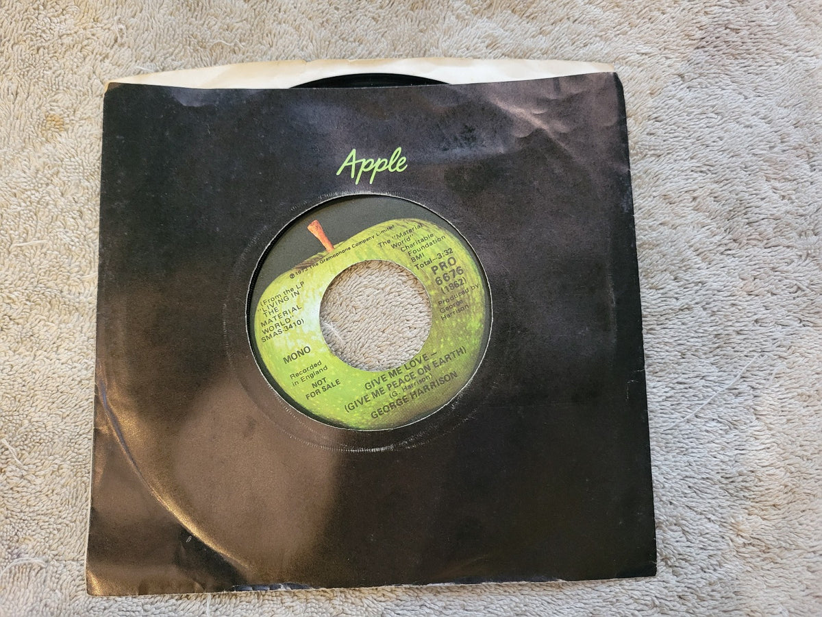 GEORGE HARRISON GIVE ME LOVE GIVE ME PEACE ON EARTH PROMO MONO APPLE PRO 6676