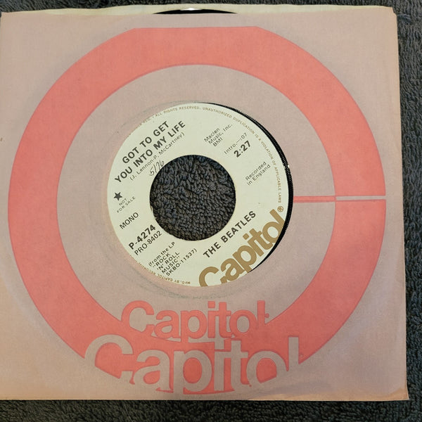 BEATLES GOT TO GET YOU INTO MY LIFE WLP MONO CAPITOL P-4274 WHITE LABEL PROMO