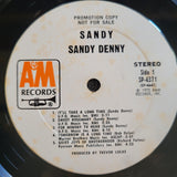 SANDY DENNY SANDY FAIRPORT CONVENTION WLP WHITE LABEL PROMO GATEFOLD SELF TITLED