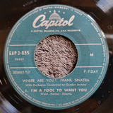 FRANK SINATRA WHERE ARE YOU IMPORT PS PICTURE SLEEVE