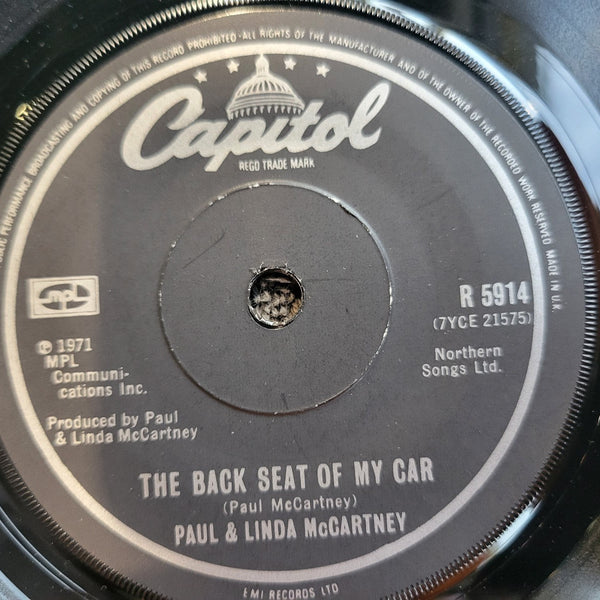 PAUL MCCARTNEY THE BACK SEAT OF MY CAR IMPORT SOLID CENTER HEART OF THE COUNTRY