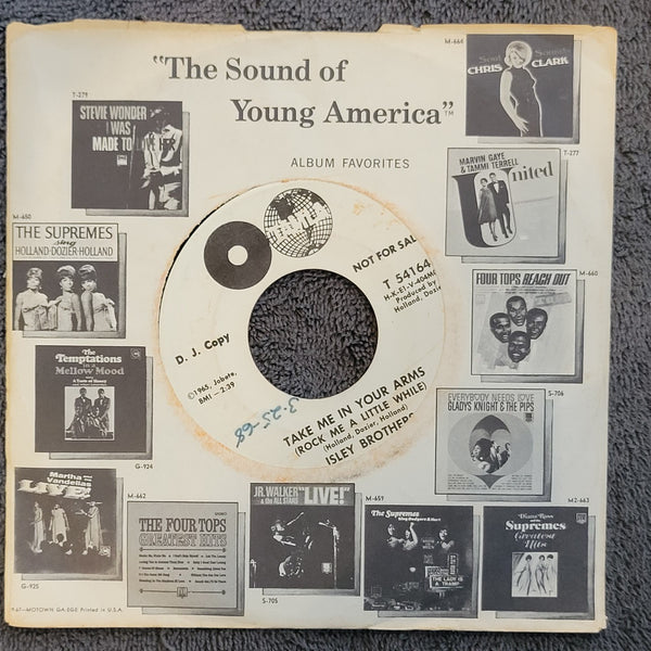 ISLEY BROTHERS TAKE ME IN YOUR ARMS TWO GLOBE WHITE LABEL PROMO WLP