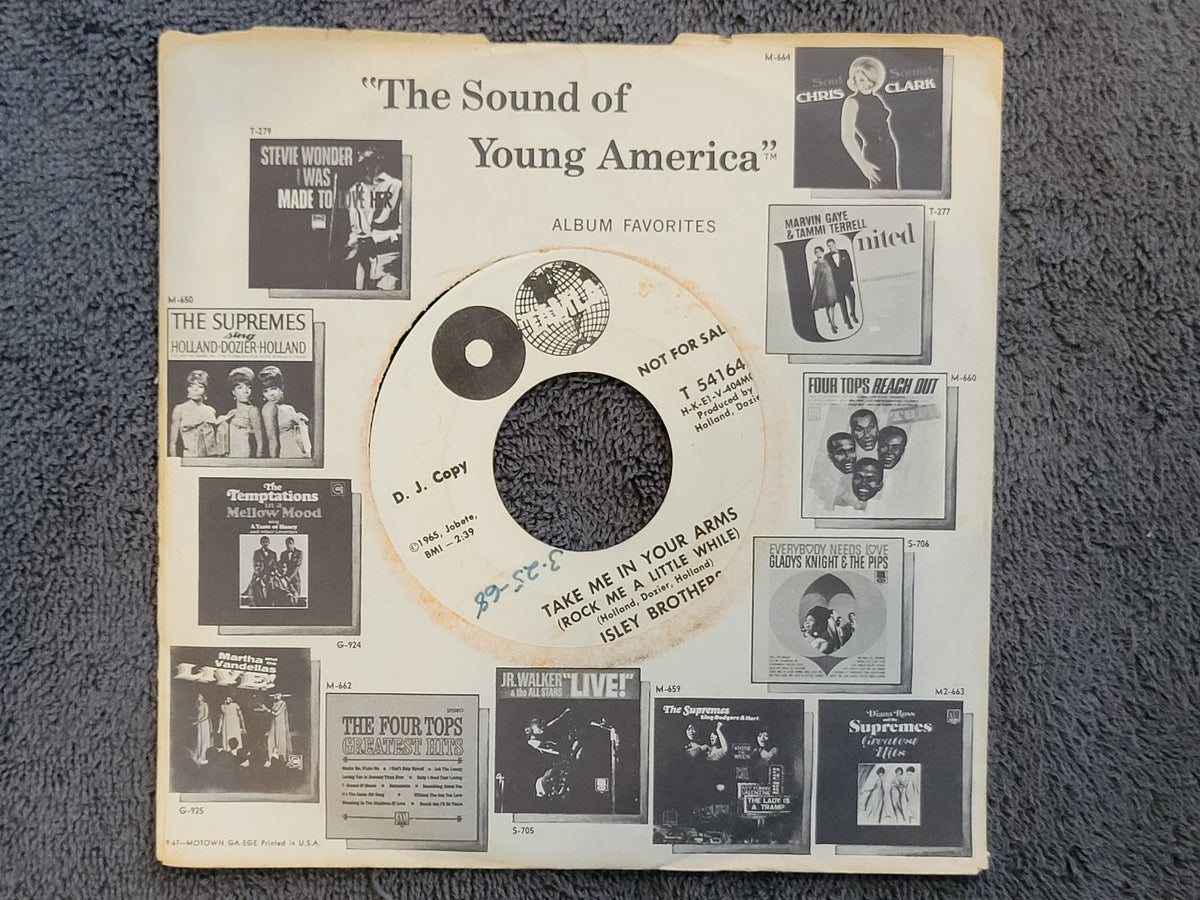 ISLEY BROTHERS TAKE ME IN YOUR ARMS TWO GLOBE WHITE LABEL PROMO WLP