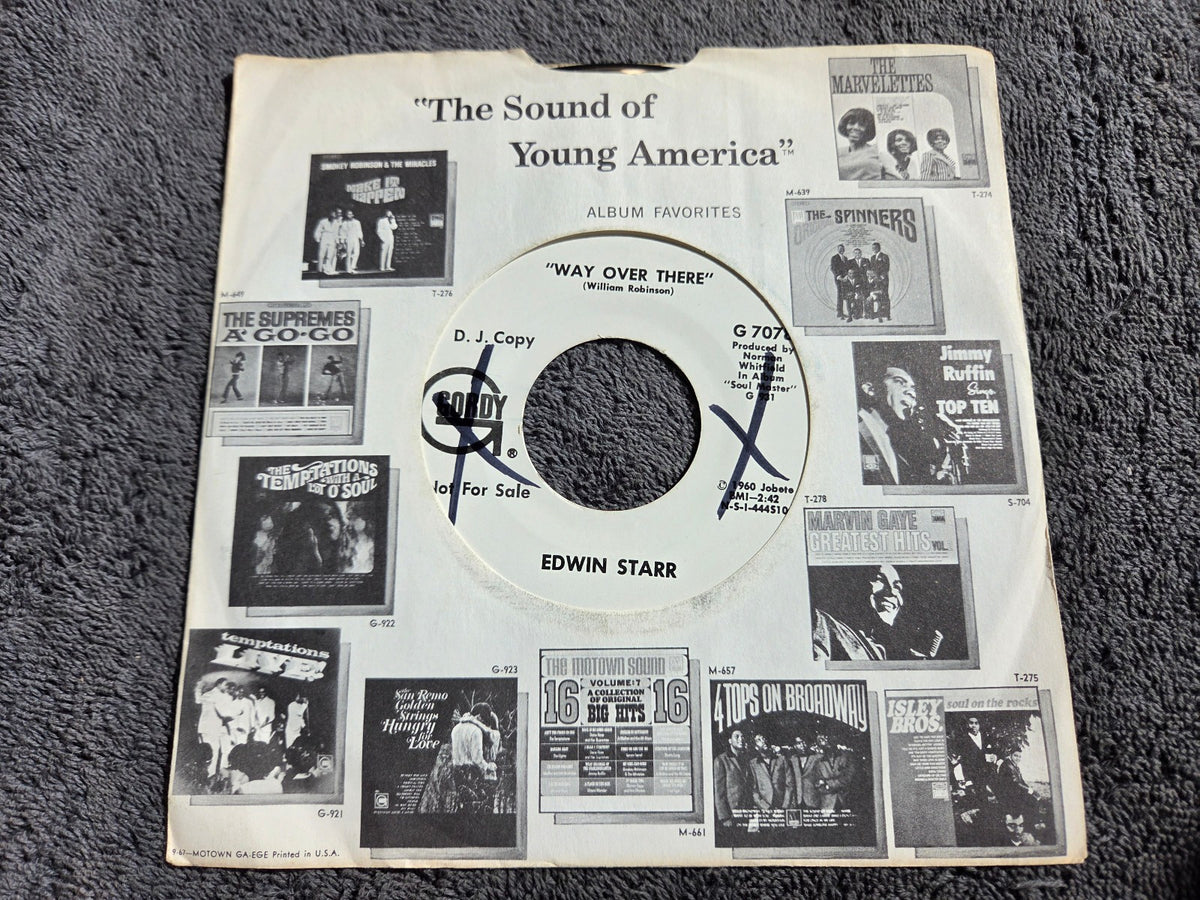 EDWIN STARR WAY OVER THERE WHITE LABEL PROMO MOTOWN GORDY G7078 DJ COPY WLP