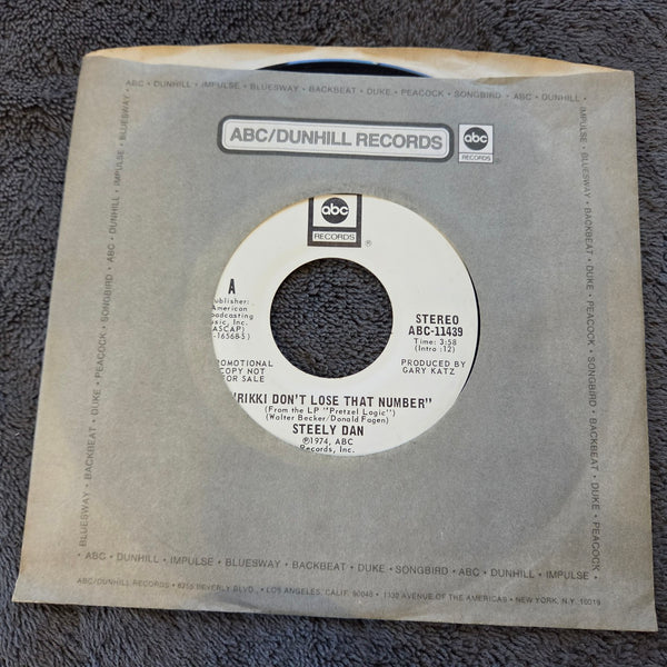 STEELY DAN RIKKI DONT LOSE THAT NUMBER WHITE LABEL PROMO WLP ABC-11439