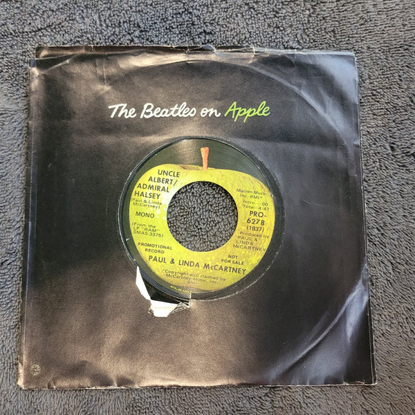 PAUL MCCARTNEY UNCLE ALBERT MONO PROMO TOO MANY PEOPLE APPLE PRO-6279 NO SLICE