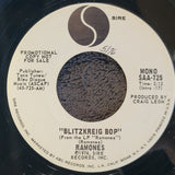 RAMONES BLITZKREIG BOP MONO WLP WHITE LABEL PROMO SIRE SAA-725