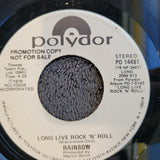 RAINBOW LONG LIVE ROCK N ROLL WHITE LABEL PROMO DIO DEEP PURPLE BLACK SABBATH