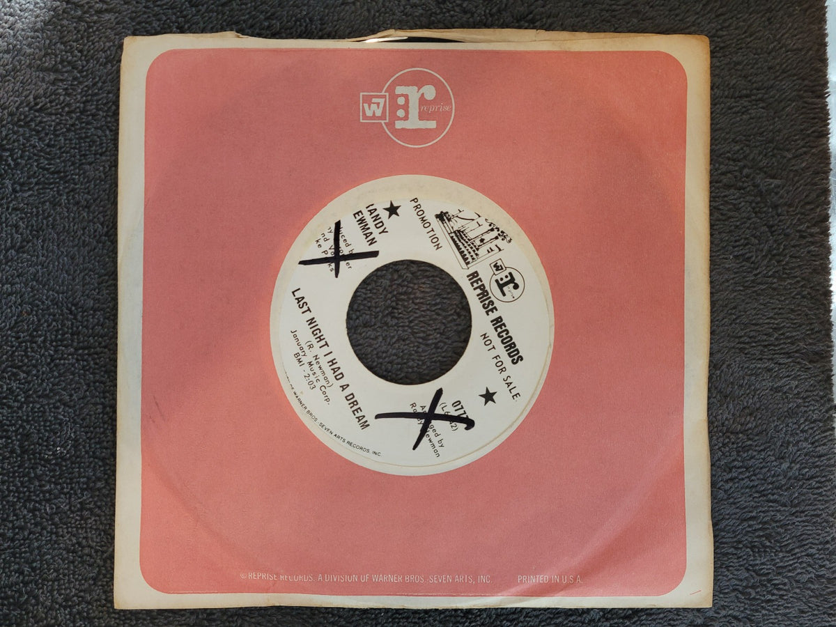 RANDY NEWMAN LAST NIGHT I HAD A DREAM I THINK HE'S HIDING WLP WHITE LABEL PROMO