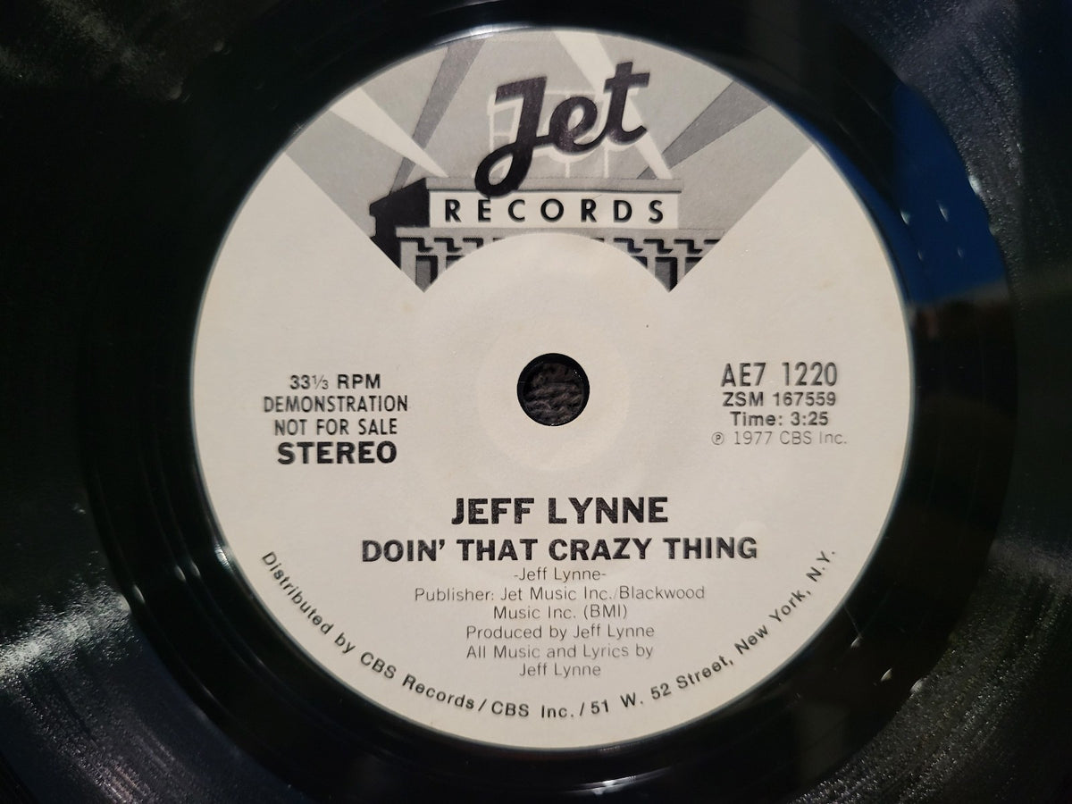JEFF LYNNE DOIN' THAT CRAZY THING WHITE LABEL PROMO ELECTRIC LIGHT ORCHESTRA ELO