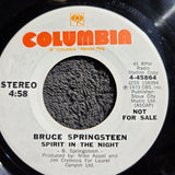 BRUCE SPRINGSTEEN SPIRIT IN THE NIGHT WHITE LABEL PROMO MONO COLUMBIA 4-45864
