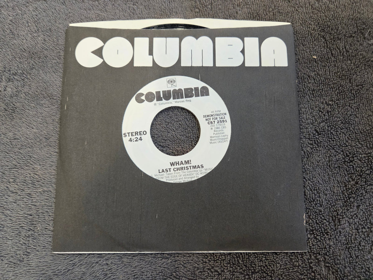 WHAM LAST CHRISTMAS WHITE LABEL PROMO WHAM! SHORT/LONG VERSION COLUMBIA CS7 2591