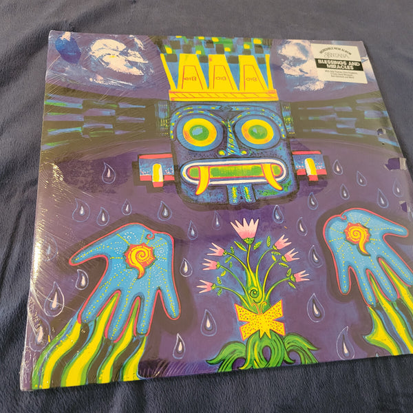 SANTANA BLESSINGS AND MIRACLES TARGET NEW SEALED BLUE SWIRL VINYL