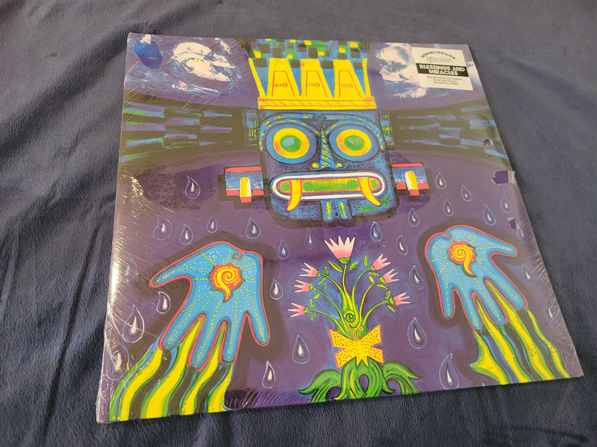 SANTANA BLESSINGS AND MIRACLES TARGET NEW SEALED BLUE SWIRL VINYL