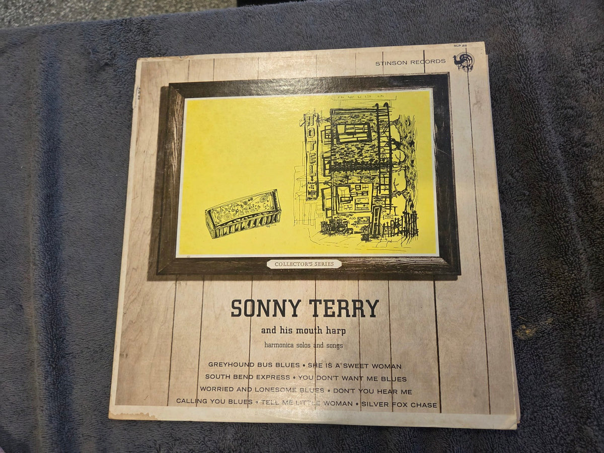 SONNY TERRY AND HIS MOUTH HARP RED VINYL STINSON SLP 55