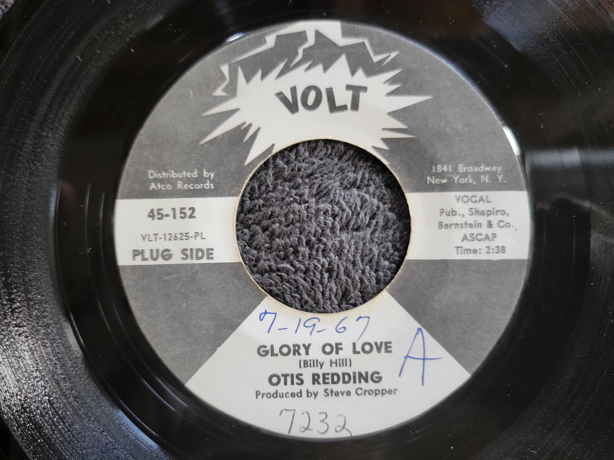 OTIS REDDING GLORY OF LOVE WHITE LABEL PROMO WLP I'M COMING HOME VOLT 45-152