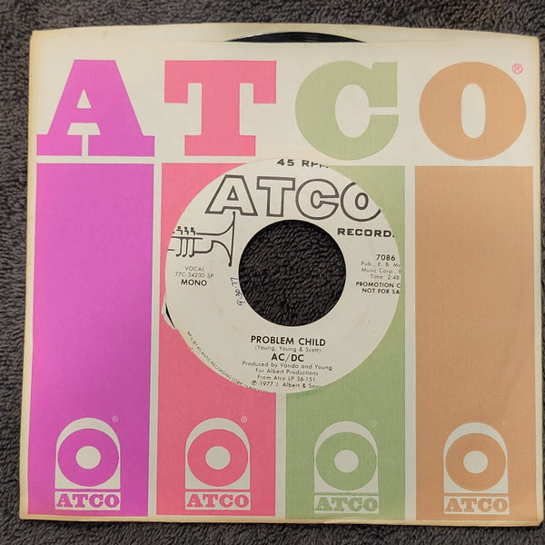 AC/DC PROBLEM CHILD WHITE LABEL PROMO WLP MONO