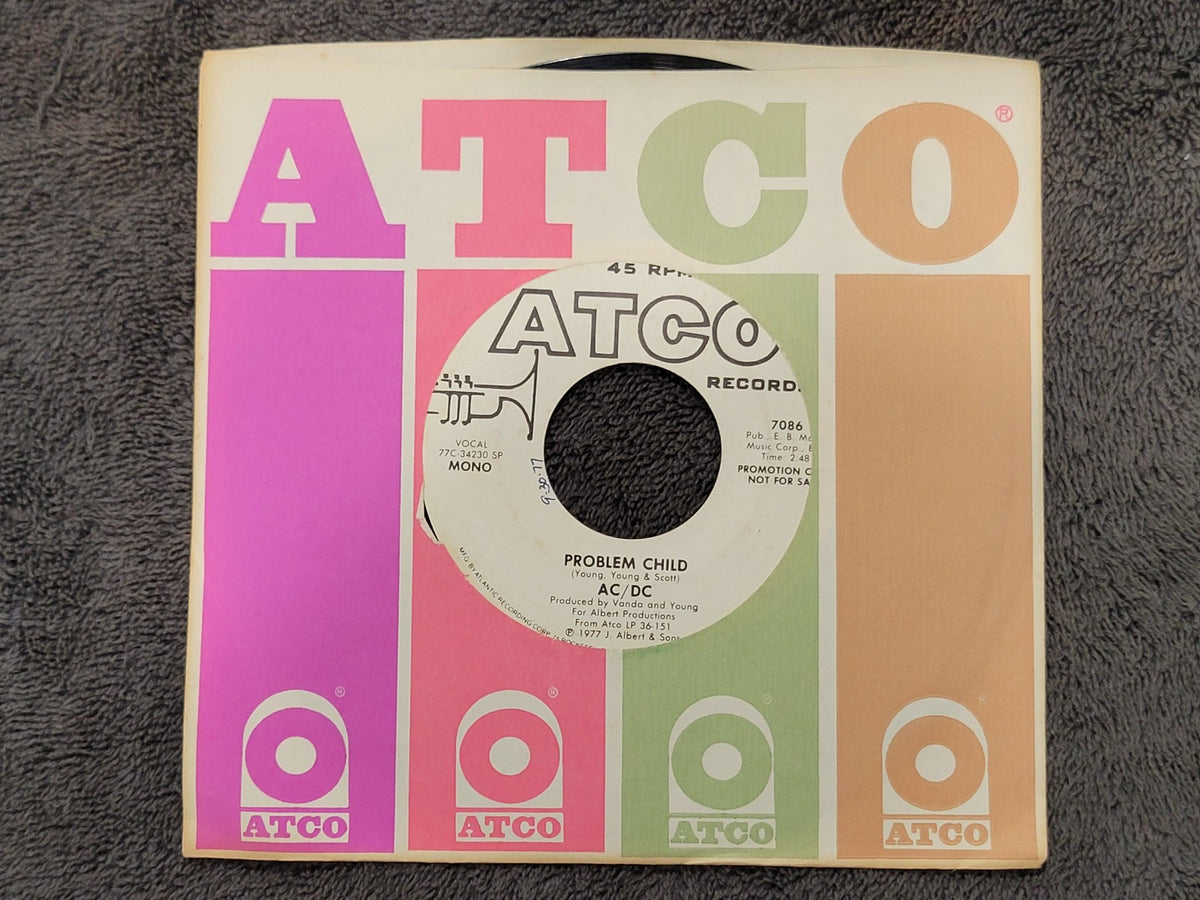 AC/DC PROBLEM CHILD WHITE LABEL PROMO WLP MONO