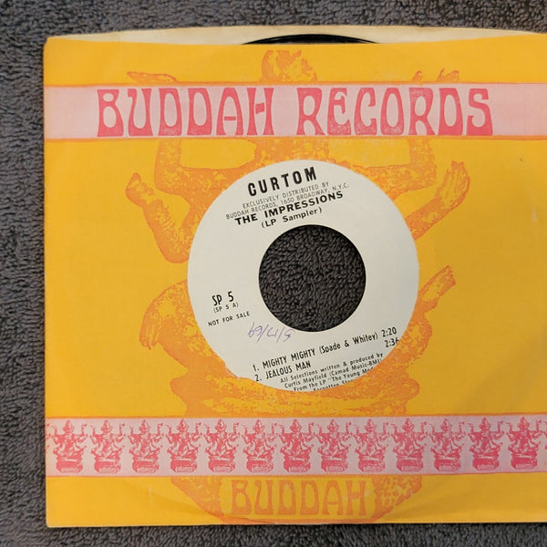 IMPRESSIONS LP SAMPLER WHITE LABEL PROMO WLP CURTOM SP5 CURTIS MAYFIELD MIGHTY