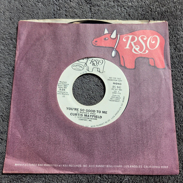 CURTIS MAYFIELD YOU'RE SO GOOD TO ME WHITE LABEL PROMO NO LINDA CLIFFORD RS 941