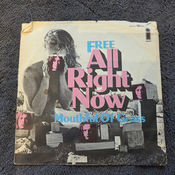 FREE ALL RIGHT NOW IMPORT GERMANY PICTURE SLEEVE MOUTHFUL OF GRASS PAUL RODGERS