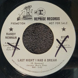 RANDY NEWMAN LAST NIGHT I HAD A DREAM I THINK HE'S HIDING WLP WHITE LABEL PROMO