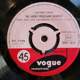 GERRY MULLIGAN CALIFORNIA CONCERTS IMPORT PS PICTURE SLEEVE