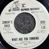 SUNDAY'S CHILD TO LOVE SOMEBODY WHITE LABEL PROMO WHAT ARE YOU THINKING REPRISE
