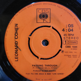 LEONARD COHEN PASSING THROUGH 7" IMPORT NETHERLANDS NANCY