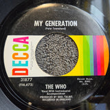 WHO MY GENERATION ON THE STREET DECCA 31877