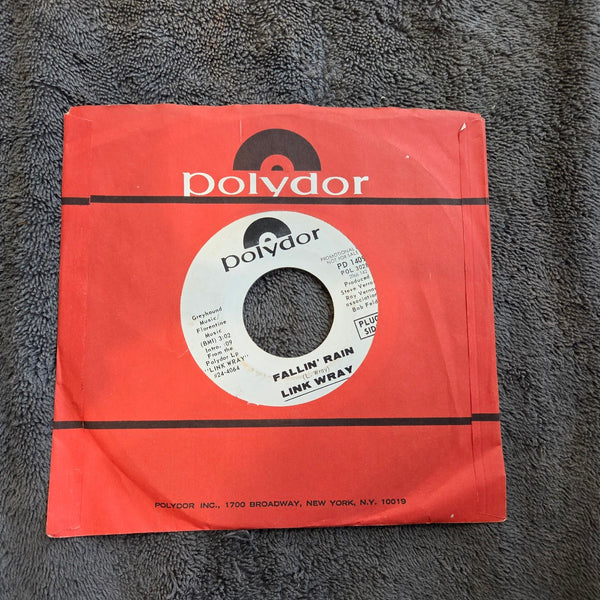 LINK WRAY FALLIN' RAIN WHITE LABEL PROMO JUKE BOX MAMA POLYDOR PD 14096 WLP