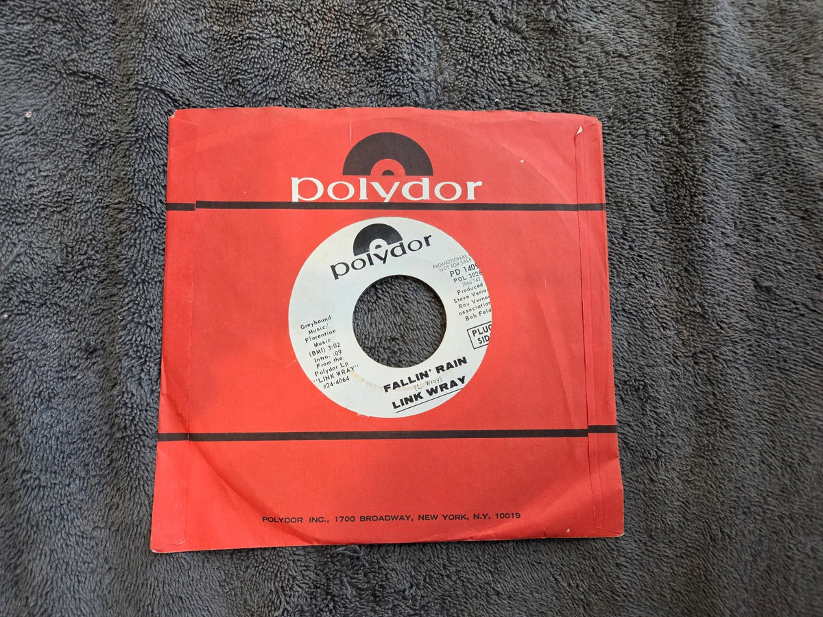 LINK WRAY FALLIN' RAIN WHITE LABEL PROMO JUKE BOX MAMA POLYDOR PD 14096 WLP