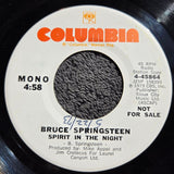 BRUCE SPRINGSTEEN SPIRIT IN THE NIGHT WHITE LABEL PROMO MONO COLUMBIA 4-45864