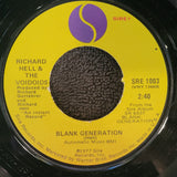 RICHARD HELL & THE VOIDOIDS BLANK GENERATION LOVE COMES IN SPURTS PICTURE SLEEVE