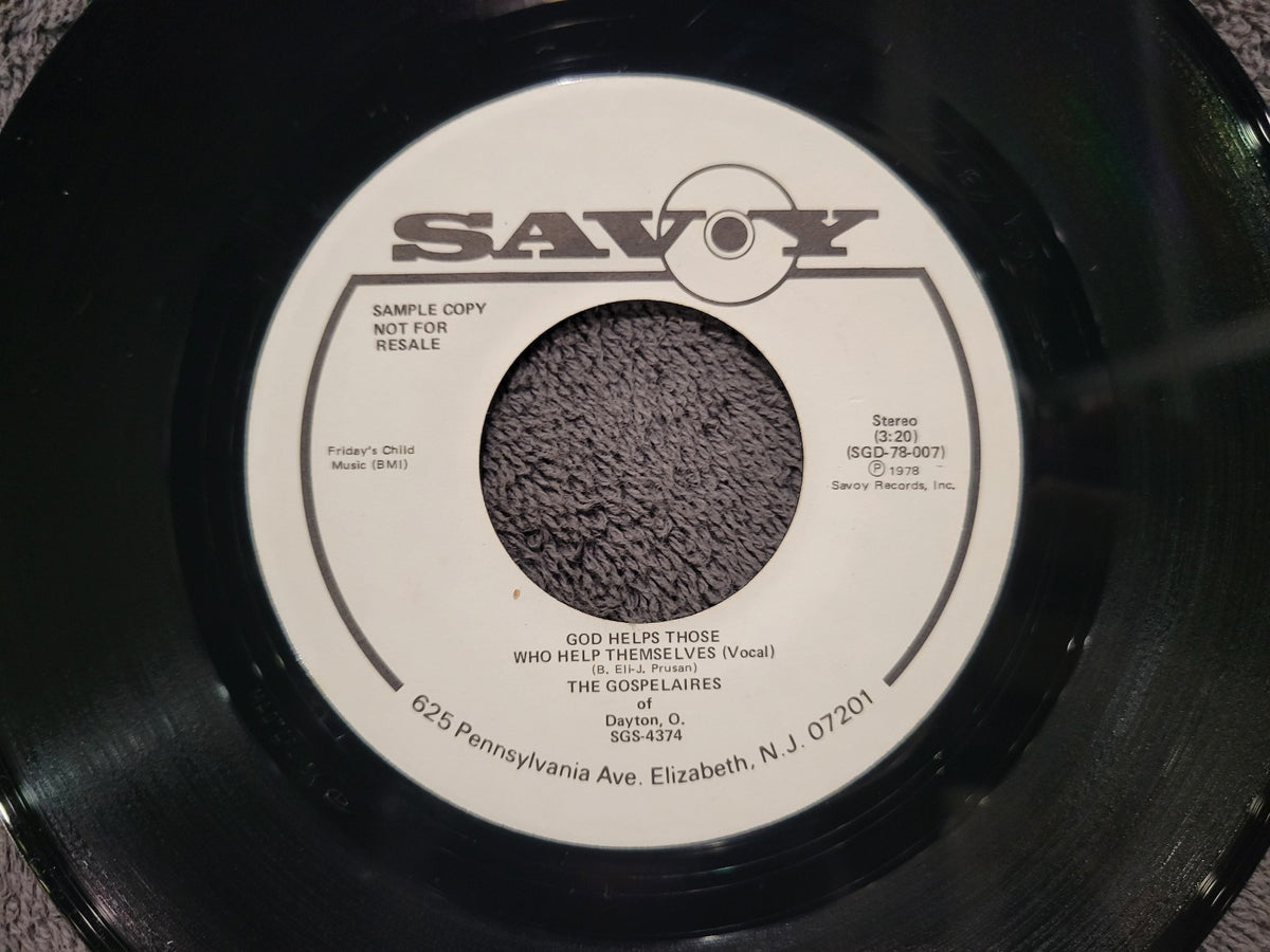 GOSPELAIRES GOD HELPS THOSE WHO HELP THEMSELVES WHITE LABEL PROMO SAVOY SGS-4374