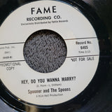 SPOONER & THE SPOONS WISH YOU DIDNT HAVE TO GO FAME 6405 HEY DO YOU WANNA MARRY