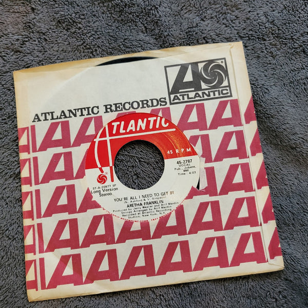 ARETHA FRANKLIN YOURE ALL I NEED TO GET BY SINGLE SIDED WHITE LABEL PROMO 452787