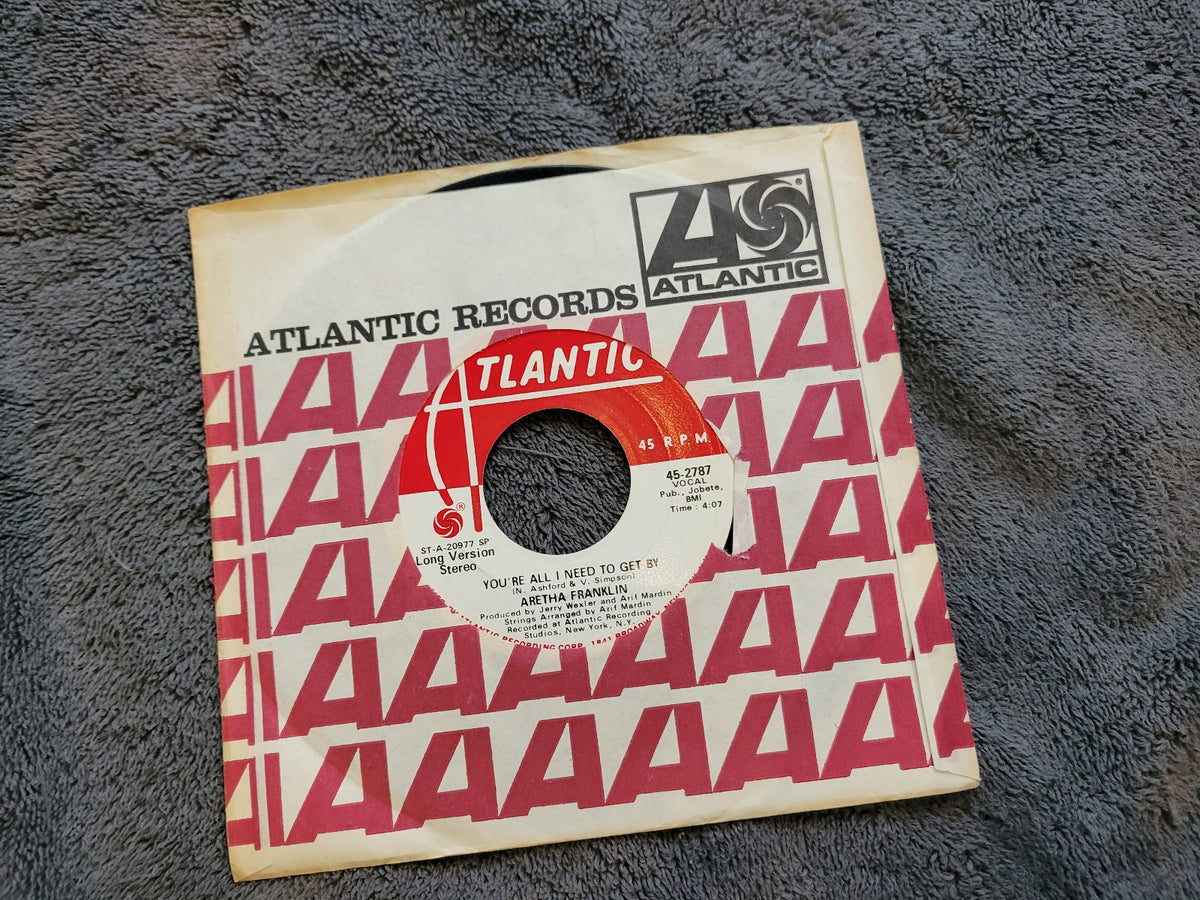 ARETHA FRANKLIN YOURE ALL I NEED TO GET BY SINGLE SIDED WHITE LABEL PROMO 452787