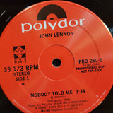 JOHN LENNON NOBODY TOLD ME POLYDOR MILK AND HONEY PROMO